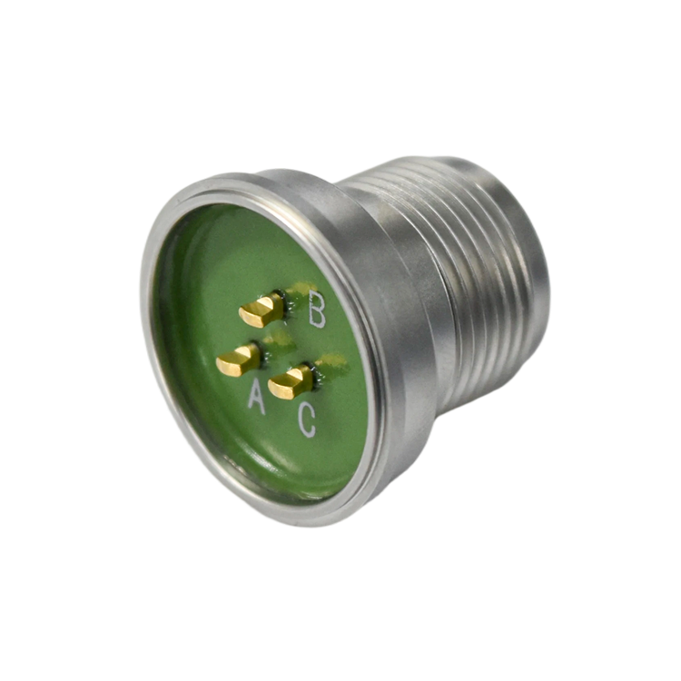 MIL-C-5015 系列不锈钢3芯公头面板插座